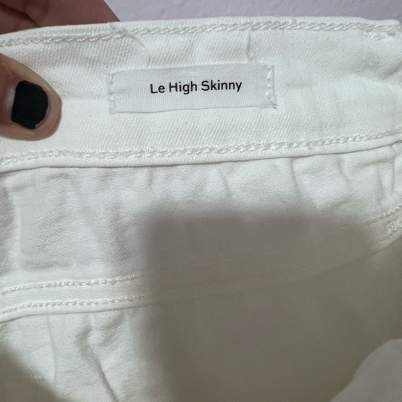 Frame button fly skinny White Denim Jeans 30 - Picture 10 of 10